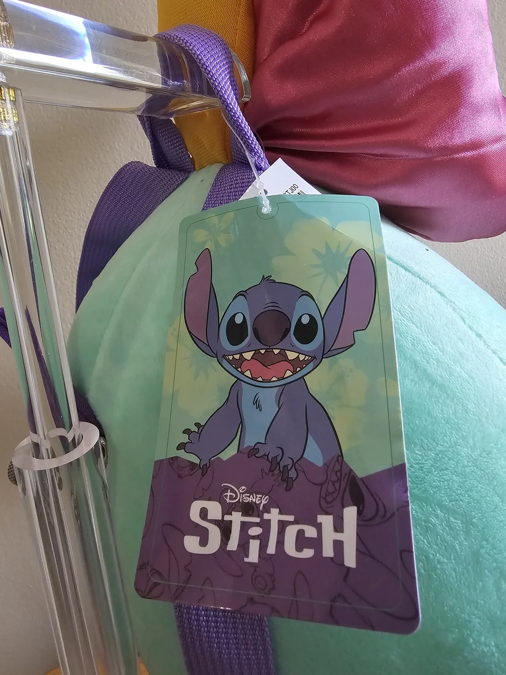 NWT Disney Stitch Plush Backpack Bow Purple Blue Bioworld